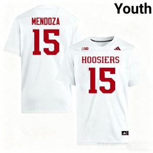 #15 Fernando Mendoza Hoosiers Jersey | Youth White NCAA Stitched Foottball Collection 13501307