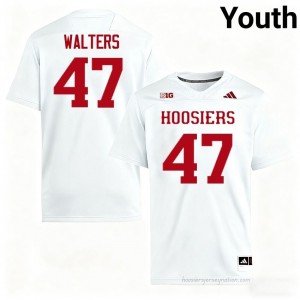 IU #47 Finn Walters Game-Day Jersey | Youth White University Foottball Premium Embroidered 75224700