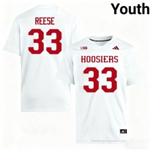 #33 Garrett Reese Hoosiers Jersey | Youth White Player Stitched Foottball Collection 54020992