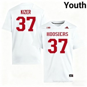 IU #37 Heath Kizer Game-Day Jersey | Youth White Player Foottball Premium Embroidered 73921992