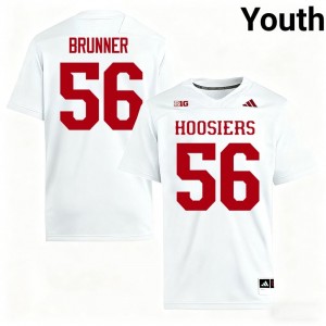 Joe Brunner #56 Jersey | Indiana Hoosiers Youth White Premium Embroidered Player Football 51919050