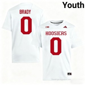 IU #0 Jonathan Brady Game-Day Jersey | Youth White Player Foottball Premium Embroidered 16912348