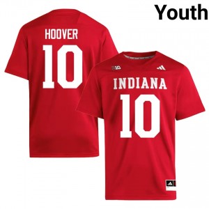 #10 Josh Hoover Hoosiers Jersey | Youth Crimson Player Stitched Football Collection 16345283