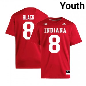 Authentic Kaelon Black Jersey | #8 Crimson IU Hoosiers Youth Foottball Stitched & Licensed 43583014