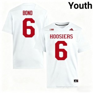 #6 LeBron Bond Hoosiers Jersey | Youth White College Stitched Foottball Collection 95465113
