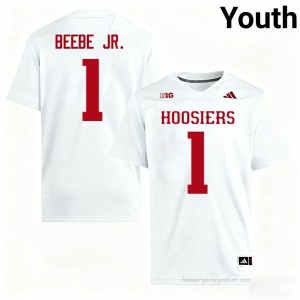 IU #1 Lee Beebe Jr. Game-Day Jersey | Youth White College Foottball Premium Embroidered 14332988