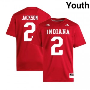 Makai Jackson #2 Jersey | Indiana Hoosiers Youth Crimson Premium Embroidered Player Foottball 44760086