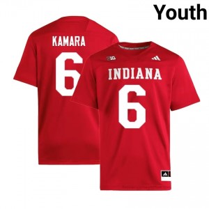 Mikail Kamara #6 Jersey | Indiana Hoosiers Youth Crimson Premium Embroidered University Foottball 28522757