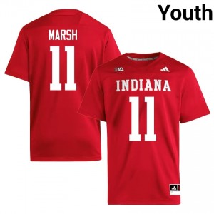 IU #11 Nick Marsh Game-Day Jersey | Youth Crimson High School Football Premium Embroidered 67750082