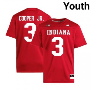 Omar Cooper Jr. #3 Jersey | Indiana Hoosiers Youth Crimson Premium Embroidered Player Foottball 66960247