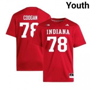 Pat Coogan #78 Jersey | Indiana Hoosiers Youth Crimson Premium Embroidered College Foottball 10588760