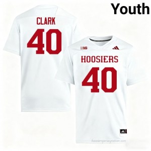IU #40 Quentin Clark Game-Day Jersey | Youth White Player Foottball Premium Embroidered 84548570