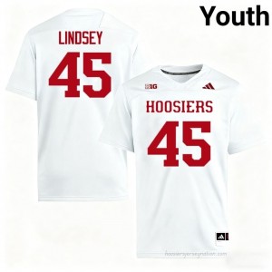#45 Sam Lindsey Hoosiers Jersey | Youth White NCAA Stitched Foottball Collection 10643083