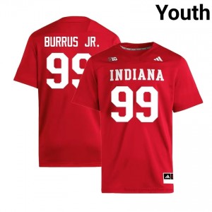 Tyrone Burrus Jr. #99 Jersey | Indiana Hoosiers Youth Crimson Premium Embroidered High School Foottball 12957401